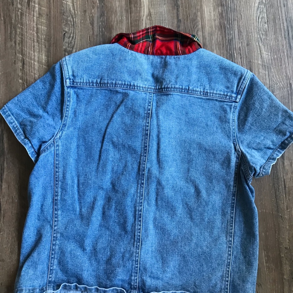 VINTAGE & FUN  3 PC Denim and Plaid Set from the 90’s - Picture 7 of 7